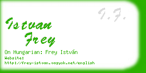istvan frey business card